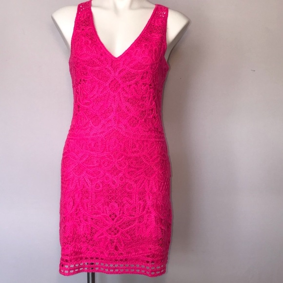 Lilly Pulitzer Dresses & Skirts - Crochet pink Lily Pulitzer Dress